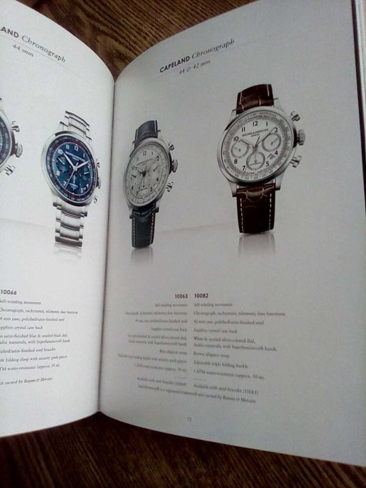 Каталози на луксозни часовници RADO , Baume & Mercier