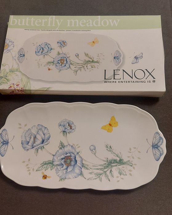 Lenox Butterfly Meadow – platou porțelan, nou în cutie