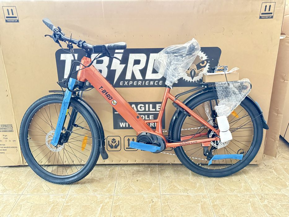 Bicicletă electrică T-BIRD Golden Gate Copper M – NOUĂ, motor central