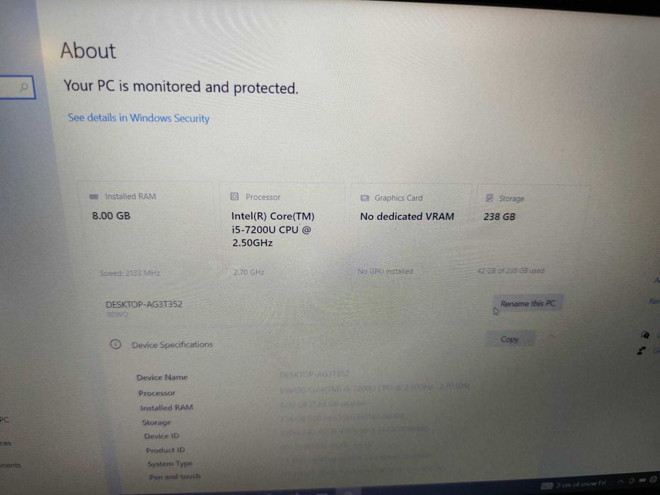 Laptop Lenovo V510, I5 gen7, 8Gb Ram, ssd 240Gb, garantie! Schimburi!