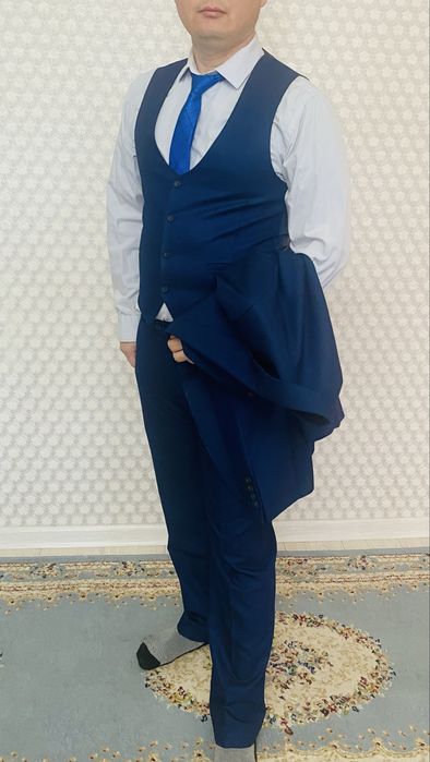 Костюм, брюки, жакет, галстук