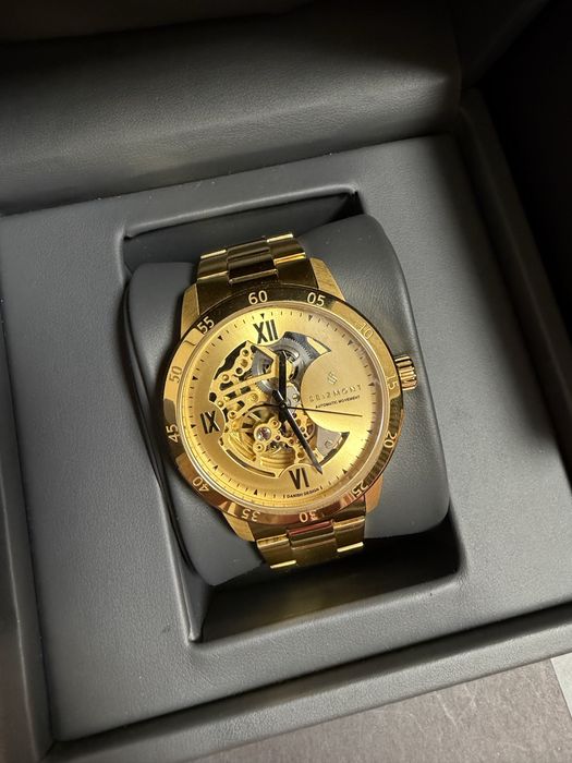 Seizmont Dante II | Златист часовник с видим механизъм