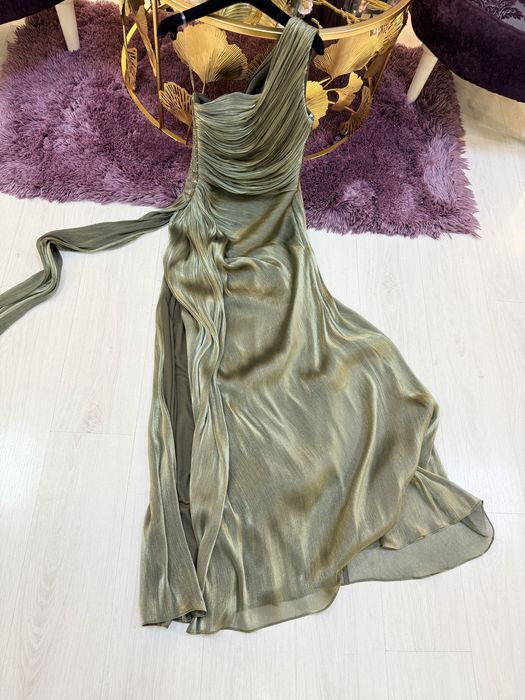 Rochie couture asimetrica din matase