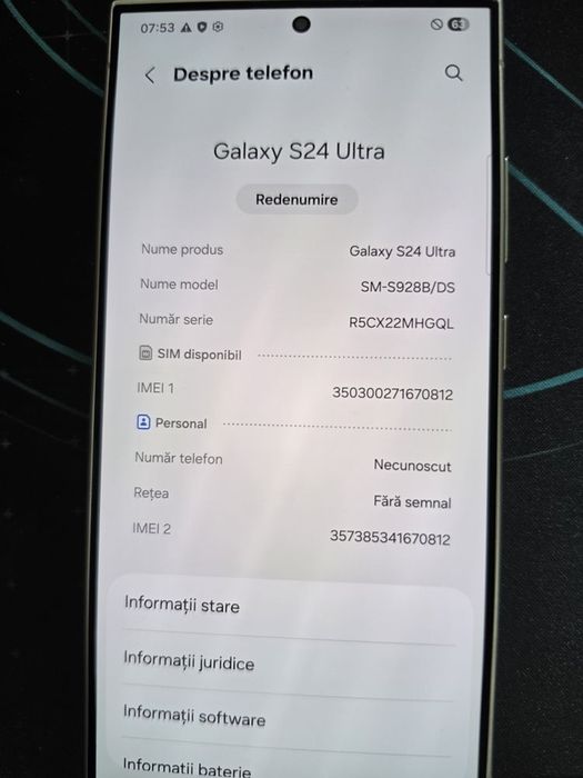 Samsung s24 ultra in stare foarte buna