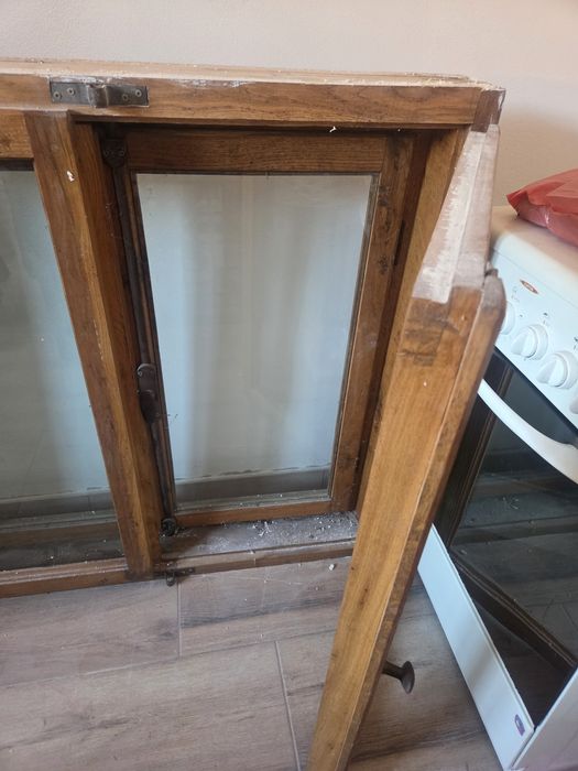 Fereastra dubla din stejar 3 bucati