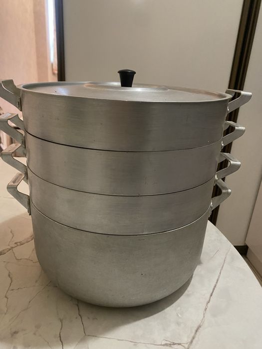 Мантоварка состояниесі жақсы таза алюминий 3қабатты