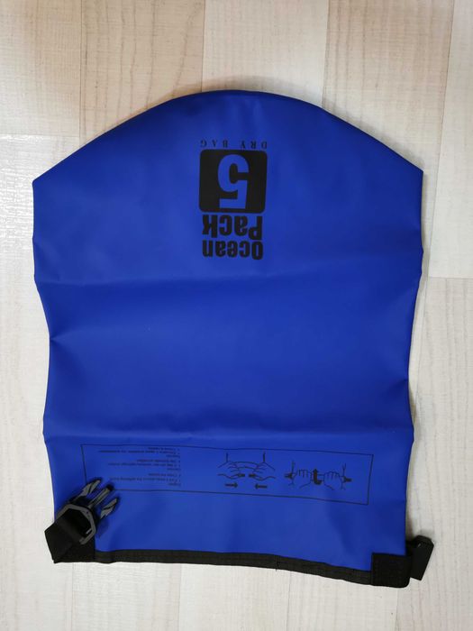 Sac impermeabil Ocean Pack 5L, albastru, cu curele