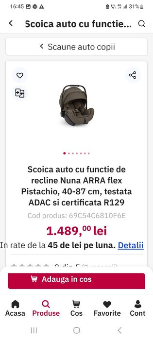 Scoica auto Nunna Arra noua