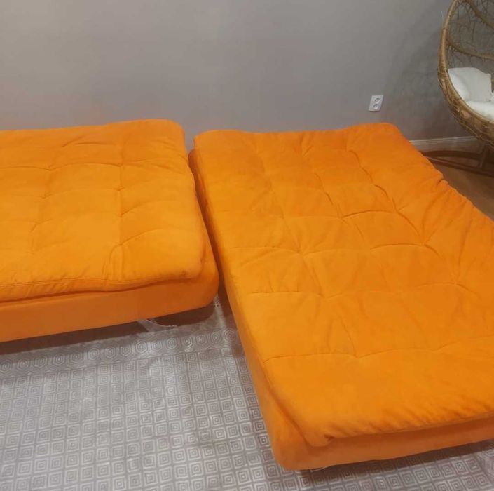 Диван угловой оранживый