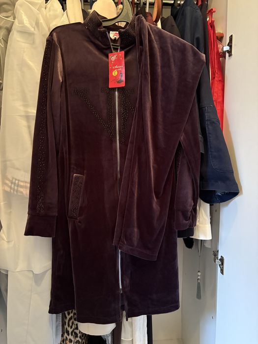 халат велюровый женский