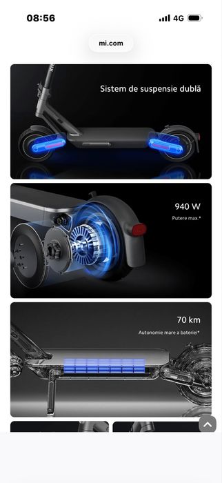 Trotineta electrica Xiaomi 4 Ultra autonomie 70km