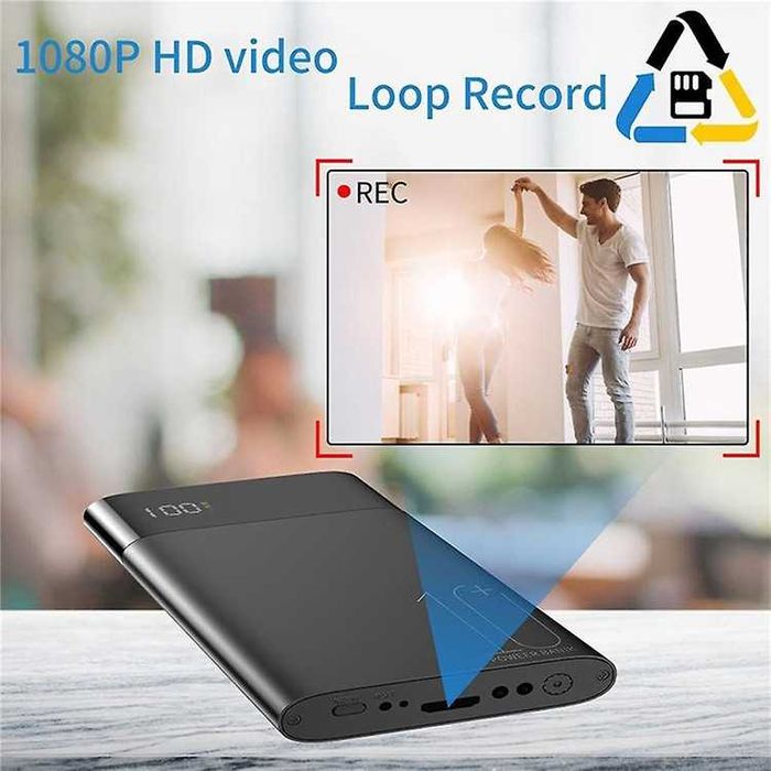 Power bank шпионска скрита wifi камера 10000 mAh , Външна батерия