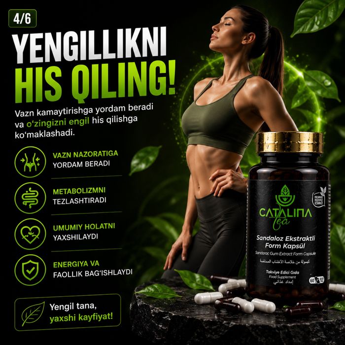 Sandaloz ekstrakti Catalina ozdiruvchi kapsula