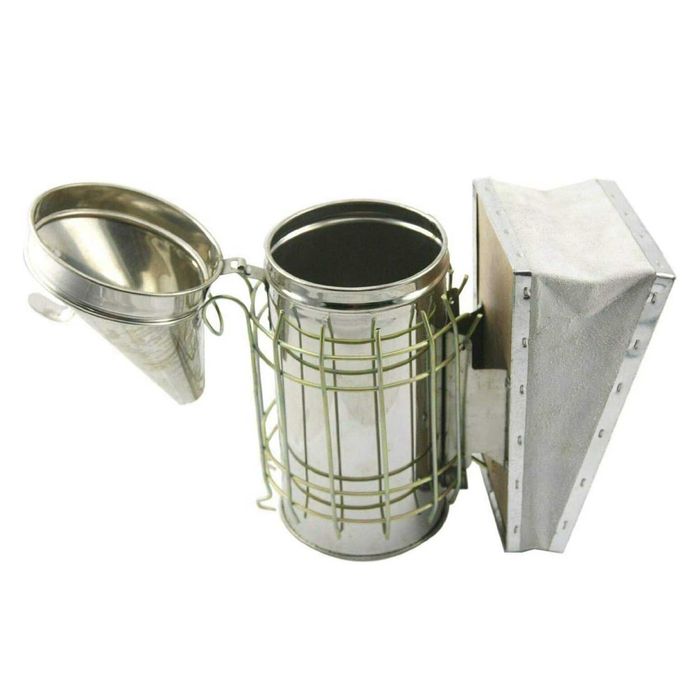 Пушилка пчели с телешка кожа и галванизирано желязо Размер М пчели мед