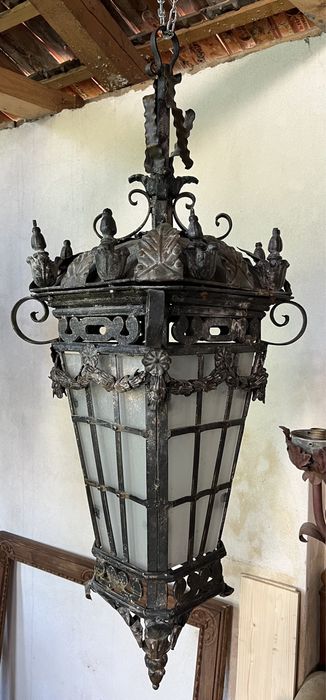 Felinar Fier Forjat *** vintage / antic / vechi / retro ***