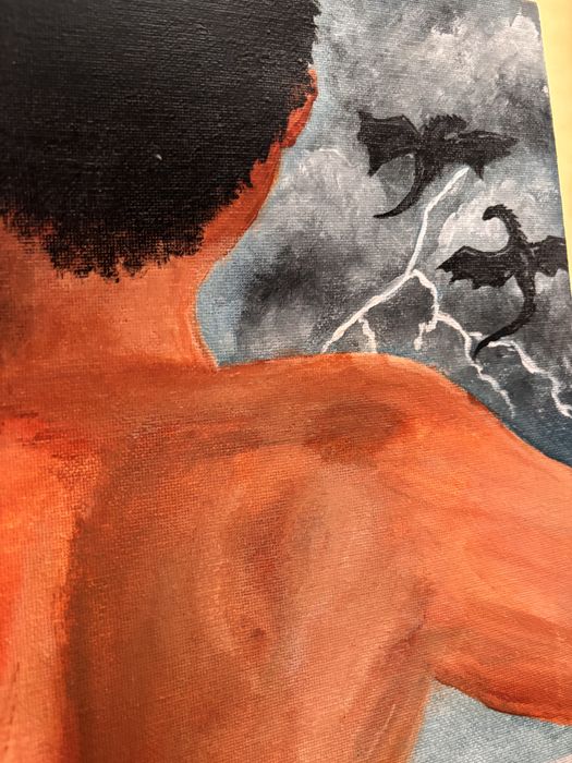 Картина, акрил «ониксовый шторм»