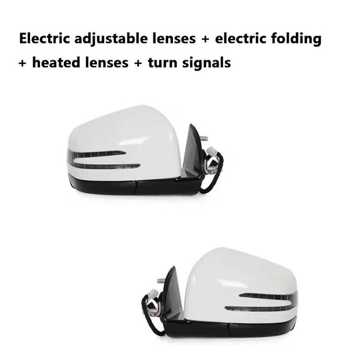 Електрически странични огледала Mercedes W164 X164 ML GL бели, черни