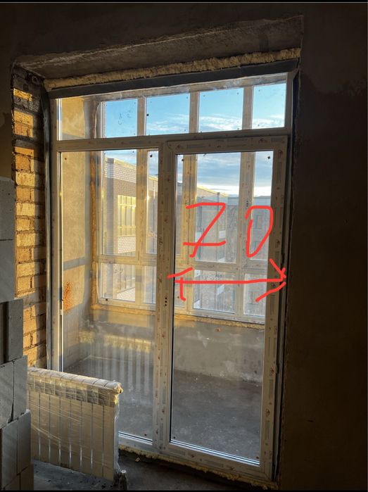 Балконный блок со стеклами