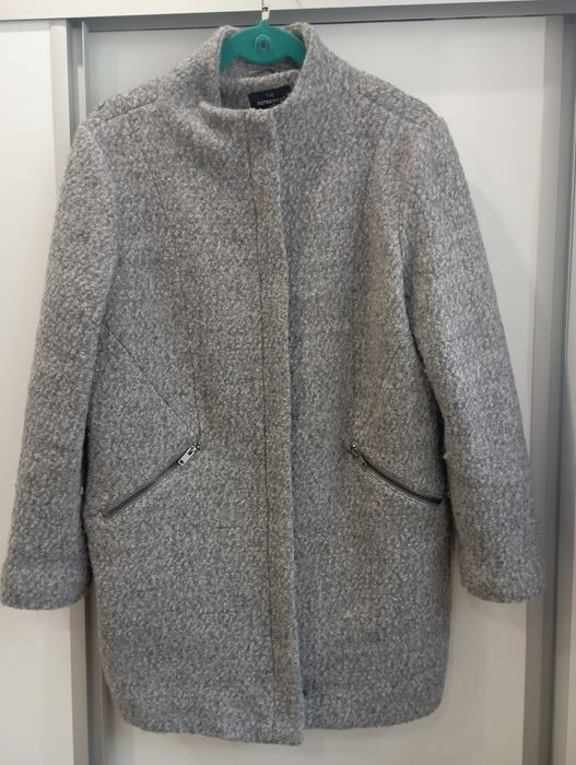 Дамско сиво палто oversized