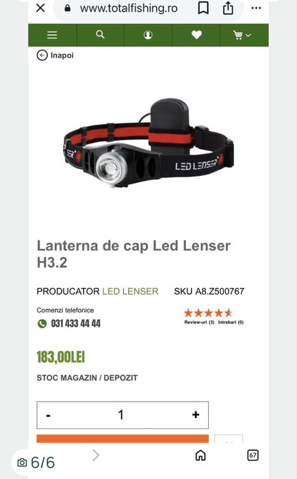 Lanterna de cap Led Lenser H3.2