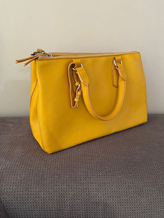 Дамска чанта Mango горчица