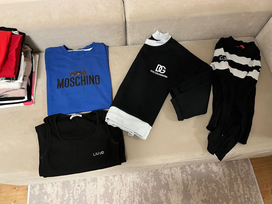 Цял чувал с дрехи на марки D&G, Balenciaga, Gucci