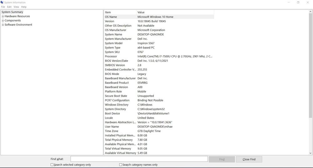 Vând Laptop Dell Inspiron 5567 – i7 / 8GB RAM / SSD 256GB / Windows 10