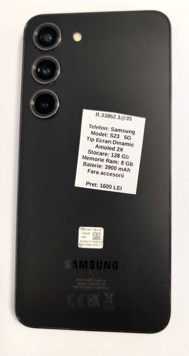 (AG 35)Telefon Samsung S23 5G b.33862 - 1600 Lei Garantie 2 ani !
