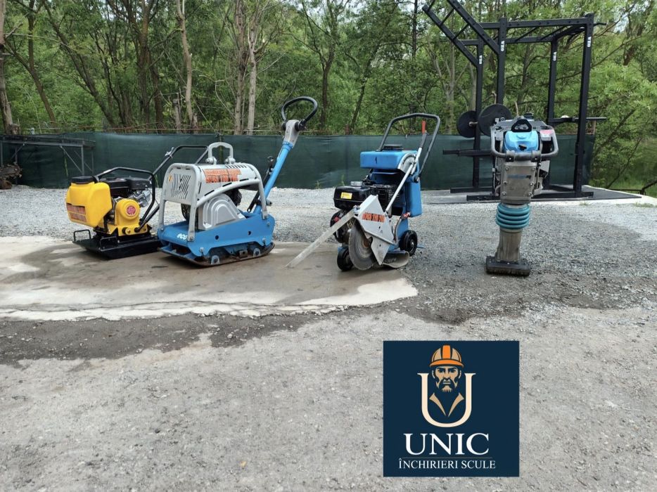 Inchiriez mai compactor berbec ghilotina pavaj placa compactoare picamer picon de spalat pavaj  motoburghiu masina se taiat pe apa gresie asfalt beton