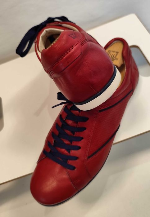 Pantofi sport casual 44 premium Wojas NOI piele naturala moale rosu