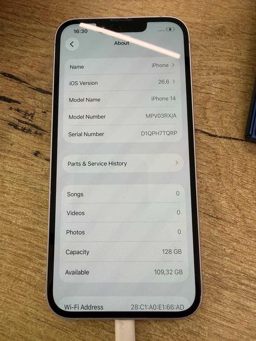 iPhone 14 128GB Purple – Baterie 97% – Stare Foarte Bună – Garanție 24 Luni