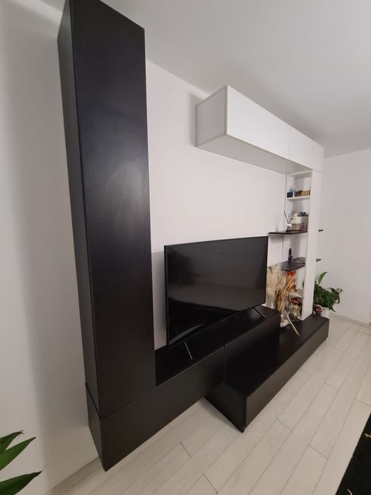 Mobila Living alb-negru