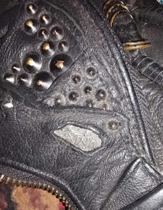 Geanta/ghiozdan din piele naturala Unik, stil gothic, rock