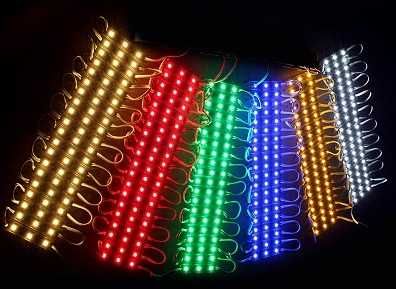 LED Модул с лупа, 3 ДИОДА  12V 1.5w  различни цветове