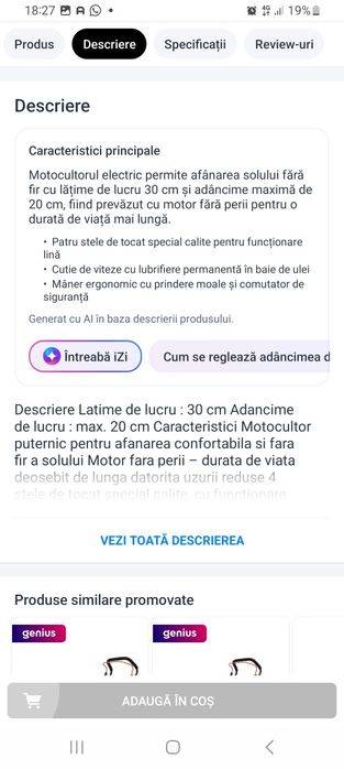Motosapa parkside noua cu garantie