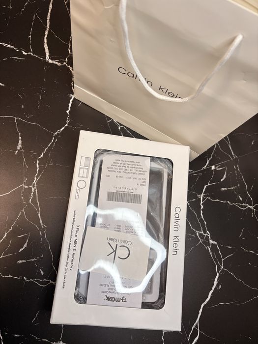 Set Cadou Calvin Klein Original – Curea + Portofel + Cataramă | Nou cu bon