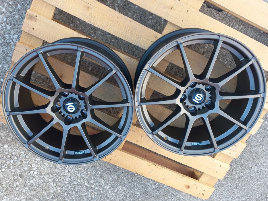 18.5x100 Sparco Gara  Matt Bronz 8j et35 57.1 ц.о Golf Polo A3 S3 Seat Skoda Чисто Нови..