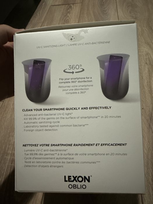 Vand incarcator wireless cu sterilizator UV Lexon Oblio