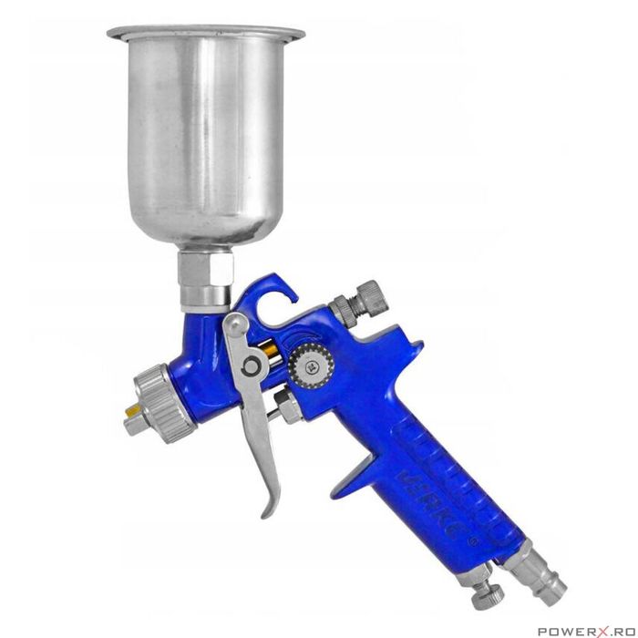 Pistol de vopsit pneumatic, duza 1mm, cu vas de aluminiu 125 ml, Verke