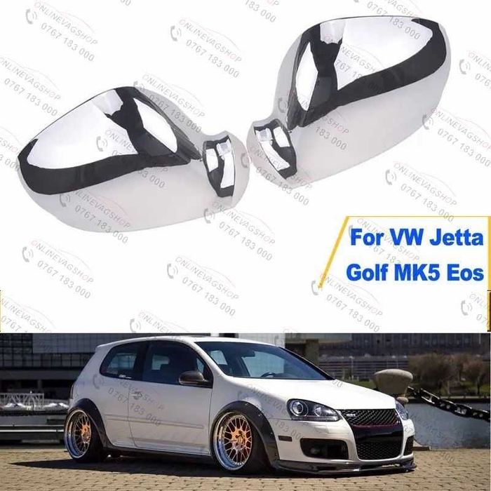 Capace oglinda crom Volkswagen Passat B5.5,B6,Golf 5,Jetta,Eos, Sharan