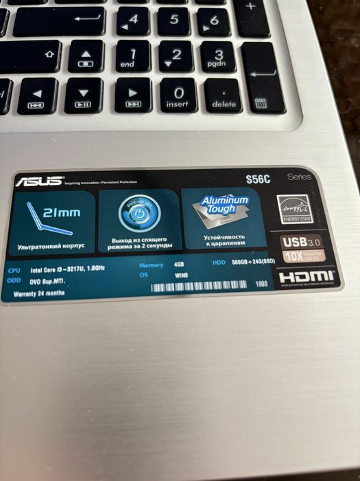 Asus S56C ноутбук игровой
