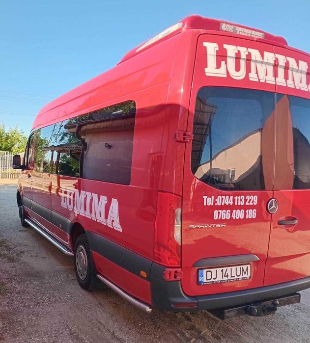 Microbuz Mercedes Benz Sprinter 519 3.0Cdi, an 2020, euro 6, AC fata si spate, 21 locuri, stare perfecta