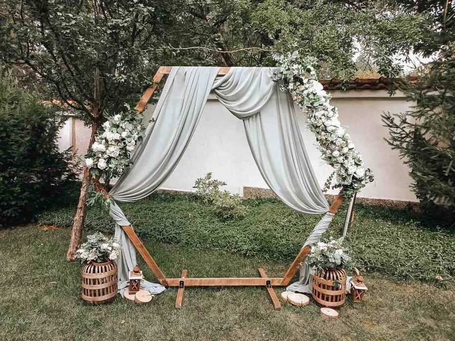 Дървена Бохо Сватбена Арка под наем - различни видове