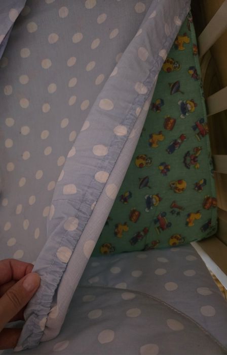 Детская кроватка, матрас, бортик, постельный набор