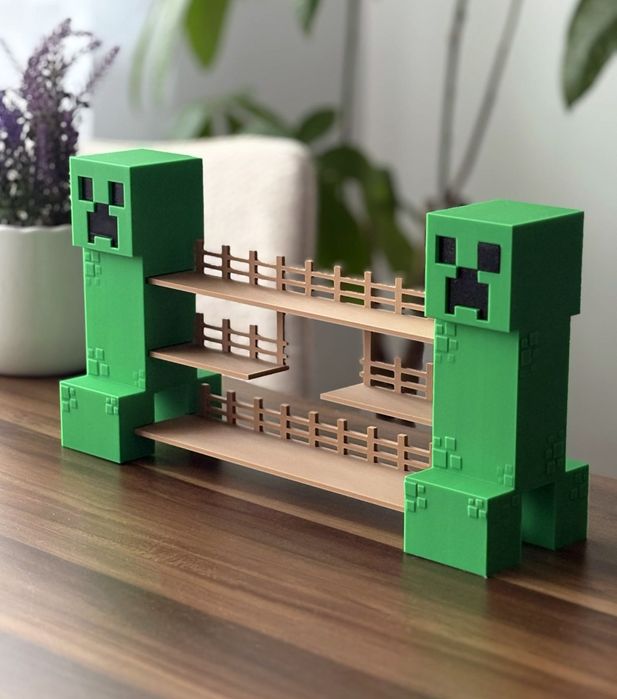 Suport figurine Minecraft Kinder Joy – model Creeper