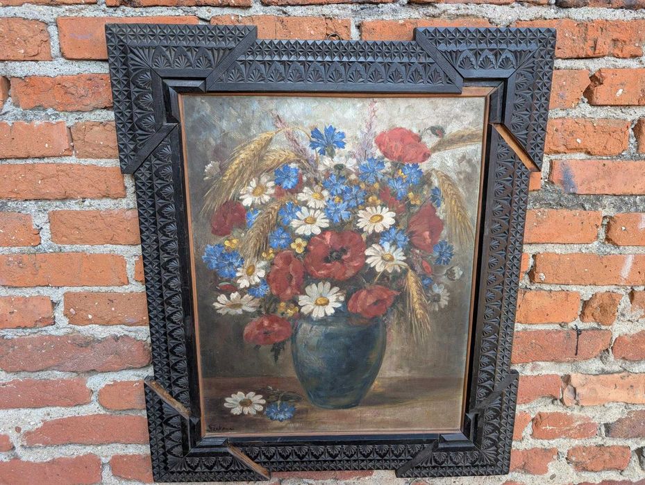 Tablou foarte vechi, semnat pictor maghiar 88 x 73 cm