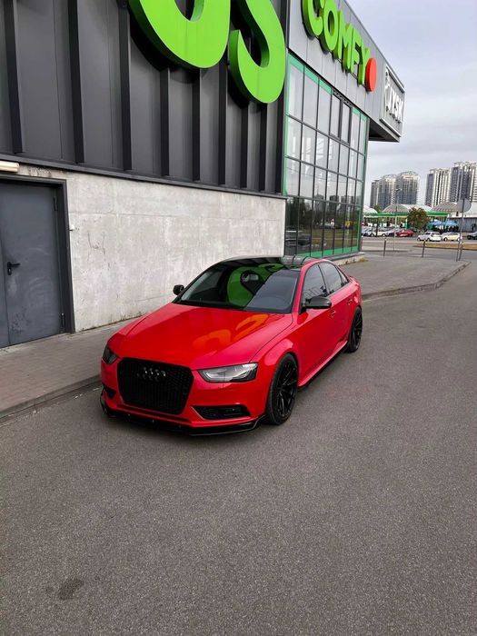 Prelungire Extensie Lip Bara Fata Audi A4 B8 2009-2012, Negru Lucios