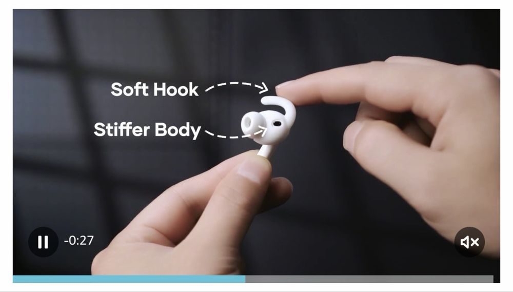 Anti slip ear hooks airpods pro 3