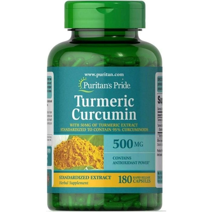 Куркума Куркумин. Turmeric Curcumin 500 mg.180 капсул