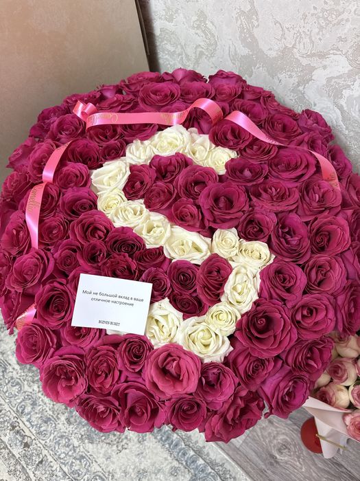 Цветы 101 роза букет s город Актау